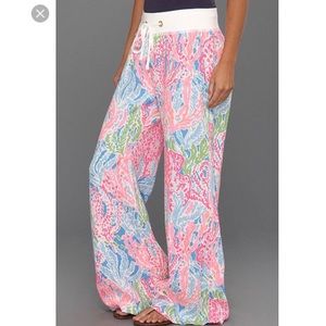 Lilly Pulitzer Beach Pant Lets Cha Cha NWT large